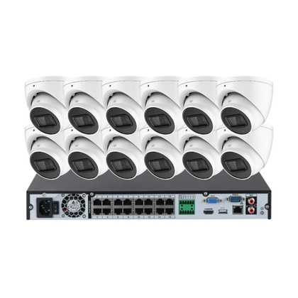 Dahua 12 × 5MP WizSense AI CCTV Kit — 16CH 4K NVR
