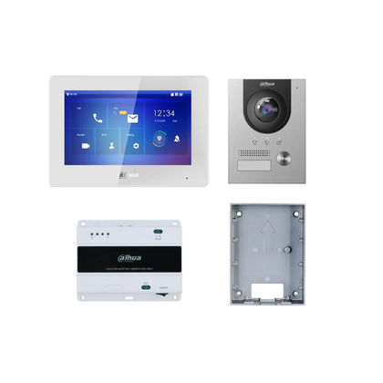 Dahua 2-Wire Video Intercom Kit — Fisheye Door Station & 7″ Monitor | DHI-KTD01L(S)-S2