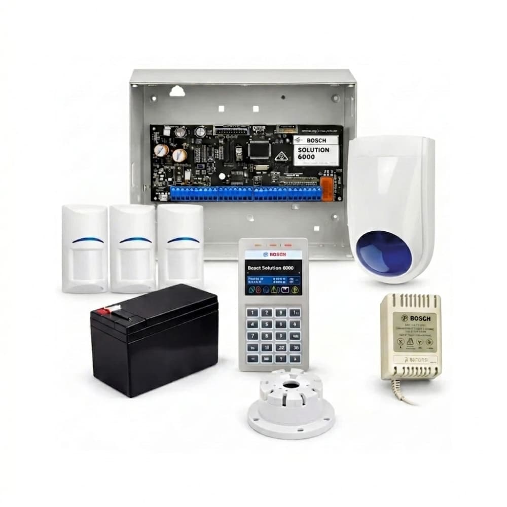Bosch Solution 6000 Alarm Kit — Wi-Fi Keypad, 3 PIRs, Battery & Sirens — image 1