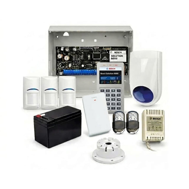Bosch Solution 6000 Hybrid Wireless Alarm Kit — Wi-Fi Keypad, 3 PIRs & 2 Key Fobs