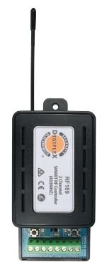 Bosch RF159 — Standalone 433MHz Receiver, Dual SPDT Relay Outputs (Black)
