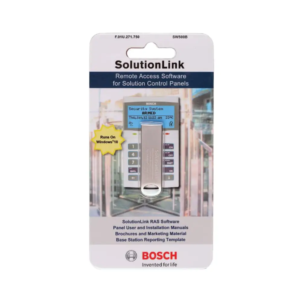 Bosch SW500B — Solution Link RAS Programming Software on USB (Solution 6000)