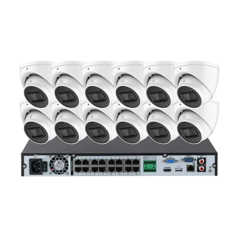 Dahua 12 × 5MP WizSense AI CCTV Kit — 16CH 4K NVR