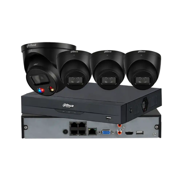 Dahua 4 × 6MP Full-Colour CCTV Kit — 1 × TiOC 3.0 + 3 × Smart Dual-Light + 4CH AI NVR