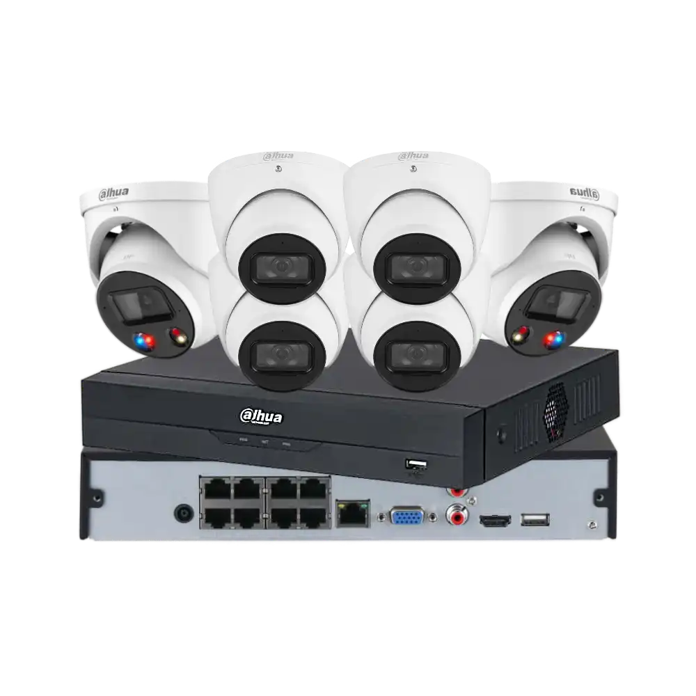 Dahua 6 × 6MP Full-Colour CCTV Kit — 2 × TiOC 3.0 + 4 × Smart Dual-Light + 8CH AI NVR — image 1