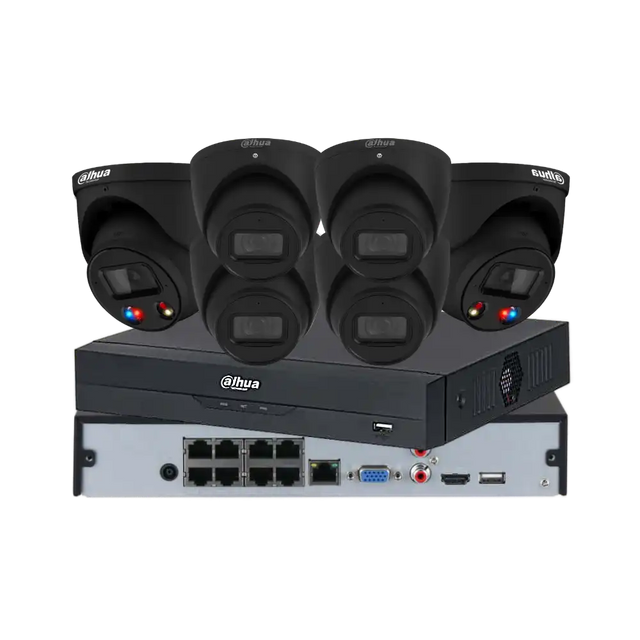 Dahua 6 × 6MP Full-Colour CCTV Kit — 2 × TiOC 3.0 + 4 × Smart Dual-Light + 8CH AI NVR