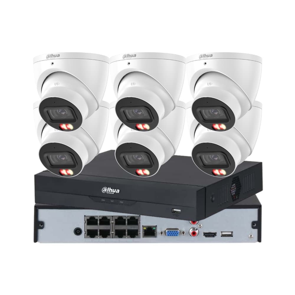 Dahua 6 × 6MP 3K Full-Colour Smart Dual-Light CCTV Kit — 8CH AI NVR (Standard or AcuPick) — image 1