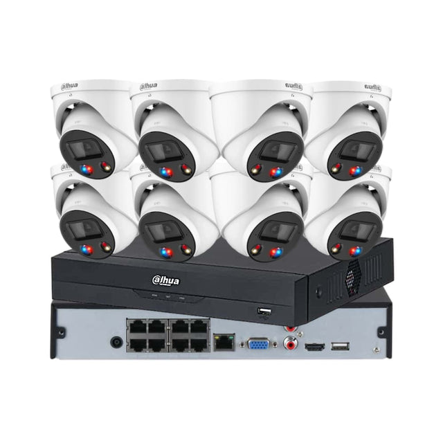 Dahua 8 × 8MP TiOC 3.0 Full-Colour CCTV Kit — Active Deterrence, Two-Way Audio + 8CH PoE AI NVR — image 1