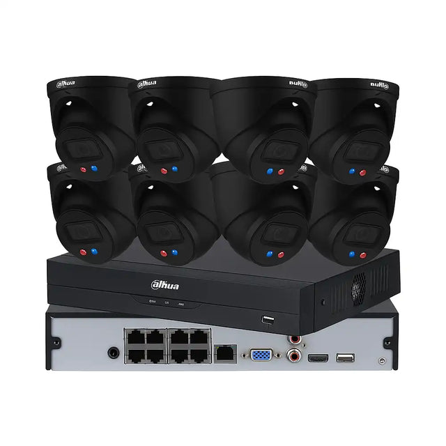Dahua 8 × 8MP TiOC 3.0 Full-Colour CCTV Kit — Active Deterrence, Two-Way Audio + 8CH PoE AI NVR