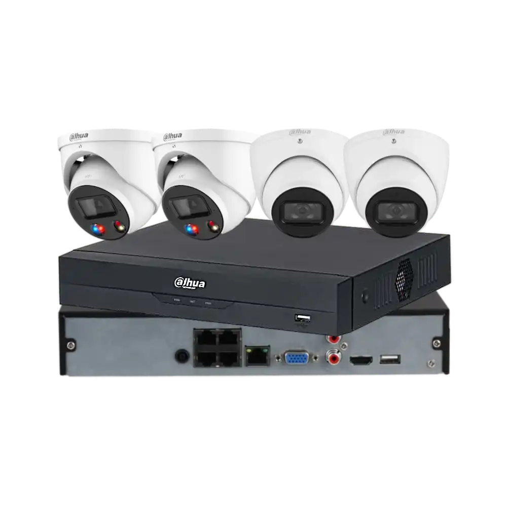 Dahua 4 × 6MP Full-Colour CCTV Kit — 2 × TiOC 3.0 + 2 × Smart Dual-Light + 8CH AI NVR — image 1