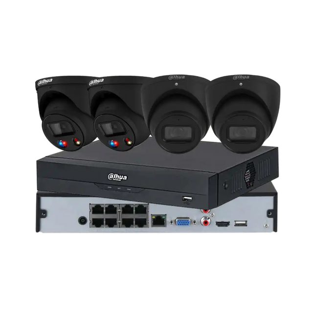 Dahua 4 × 6MP Full-Colour CCTV Kit — 2 × TiOC 3.0 + 2 × Smart Dual-Light + 8CH AI NVR