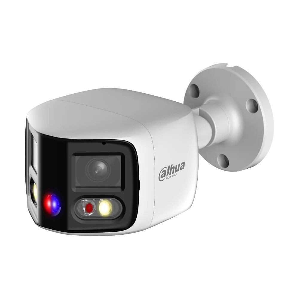 Dahua DH-IPC-PFW3849S-A180-AS-PV-ANZ — 8 MP (2× 4 MP) 180° Panoramic Dual-Sensor TiOC 2.0 Active Deterrence Bullet WizSense 3 Network Camera — image 1