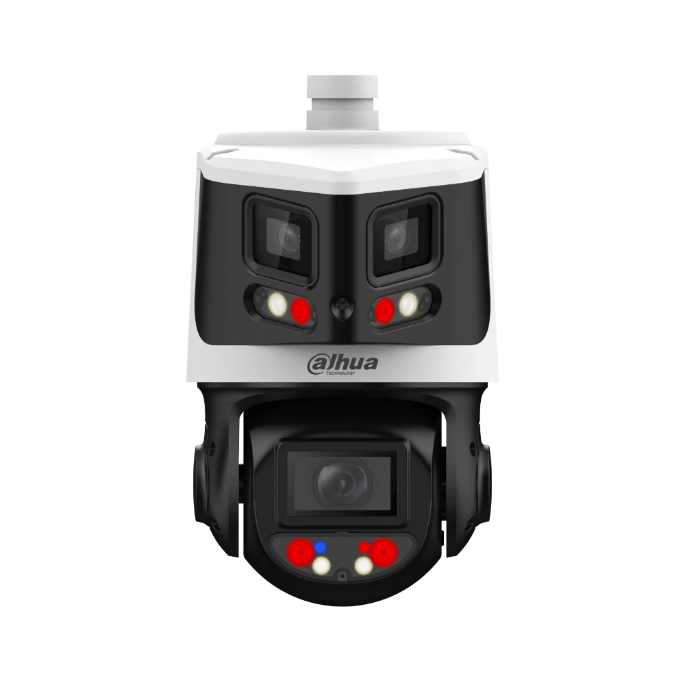 Dahua DH-SDT3E410-8P-MB-A-PV1 — 8 MP + 4 MP 10× Starlight TiOC X-Spans Network Panoramic & PTZ Camera with Active Deterrence — image 1