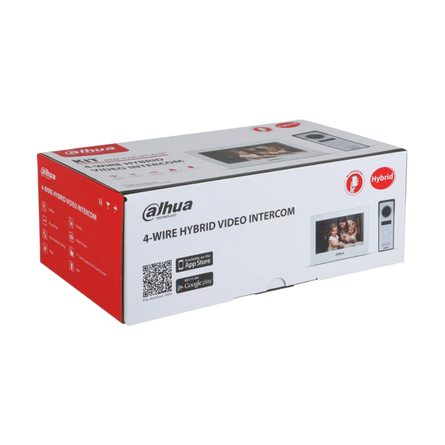 Dahua DHI-KTH01M 4-Wire Hybrid Video Intercom Kit with Wi-Fi Monitor