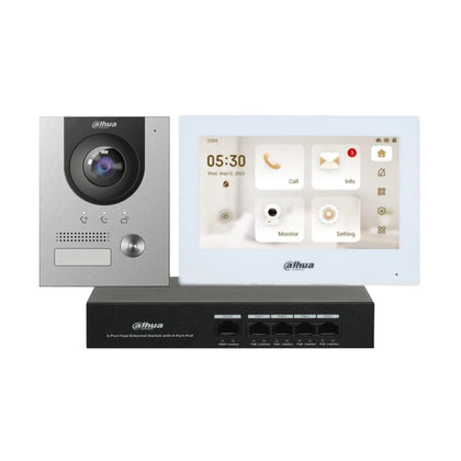 Dahua DHI-KTP01L-S IP Video Intercom Kit with 7” Monitor & PoE Switch