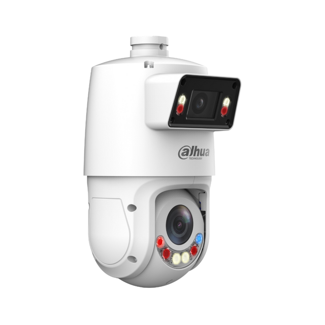 Dahua DH-SDT4E425-4F-GB-A-PV1 — 4 MP + 4 MP 25× X-Spans TiOC WizSense Network PTZ Camera with F1.0 Panorama & Active Deterrence