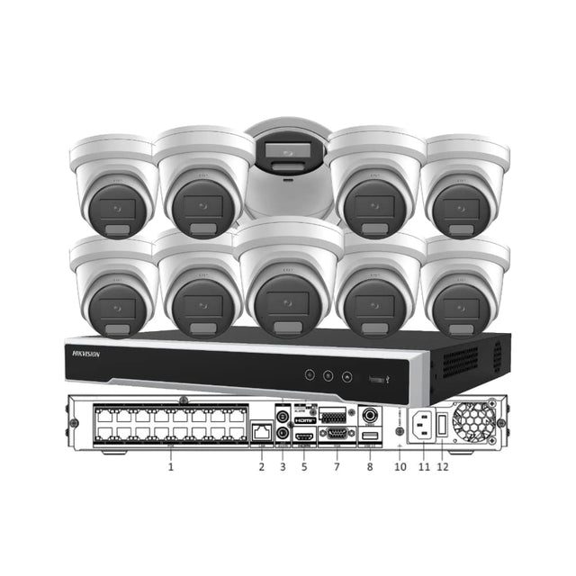 Hikvision 10 x 6MP/8MP AcuSense AI Camera & 16-Channel 8K NVR CCTV Kit — image 1