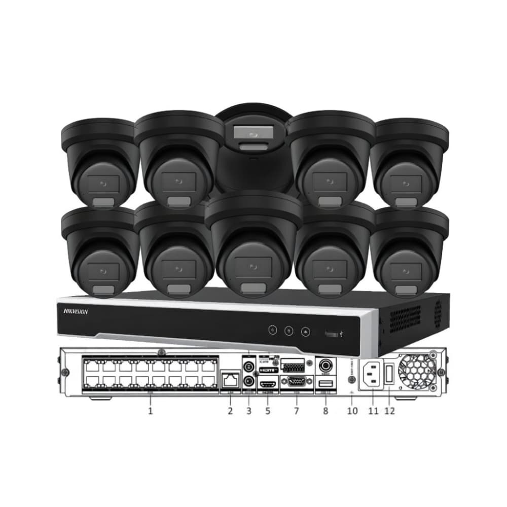 Hikvision 10 x 6MP/8MP AcuSense AI Camera & 16-Channel 8K NVR CCTV Kit — image 2