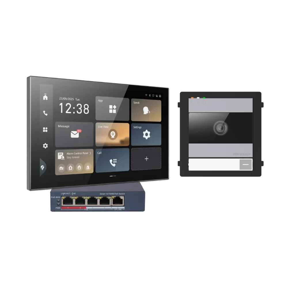 Hikvision 5MP Modular Video Intercom Kit | 10.1-Inch Monitor + PoE