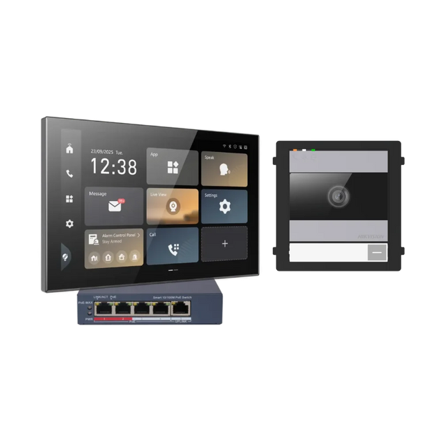 Hikvision 5MP Modular Video Intercom Kit | 10.1-Inch Monitor + PoE