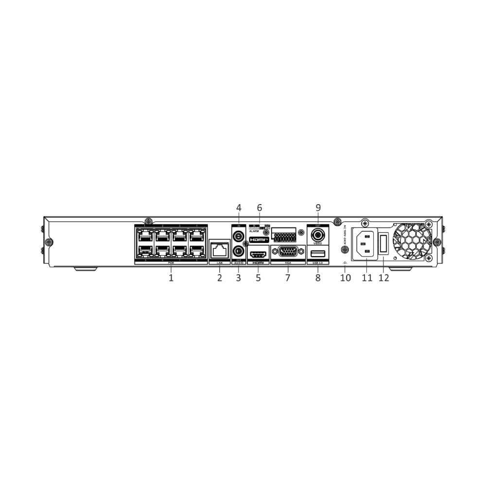 Hikvision DS-7608NI-M2/8P 8 Channel 8 PoE 8K NVR — 32 MP, AcuSense Ready, Up to 32 TB — image 2