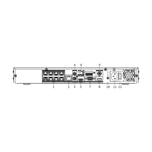 Hikvision DS-7608NI-M2/8P 8 Channel 8 PoE 8K NVR — 32 MP, AcuSense Ready, Up to 32 TB