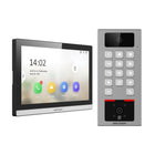 Hikvision QR Code Access Control Intercom Kit — DS-K1T502DBWX-CQRE1 Terminal, 7" Monitor & 4-Port PoE Switch — image 1