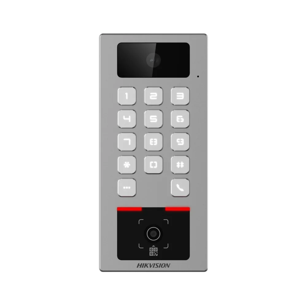 Hikvision QR Code Access Control Intercom Kit — DS-K1T502DBWX-CQRE1 Terminal, 7" Monitor & 4-Port PoE Switch — image 2
