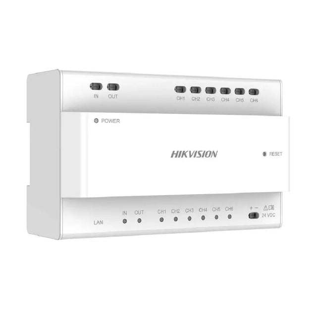 DS-KAD706Y-SP — Hikvision Y-Series 2-Wire Intercom Distributor (6 Port) — image 1