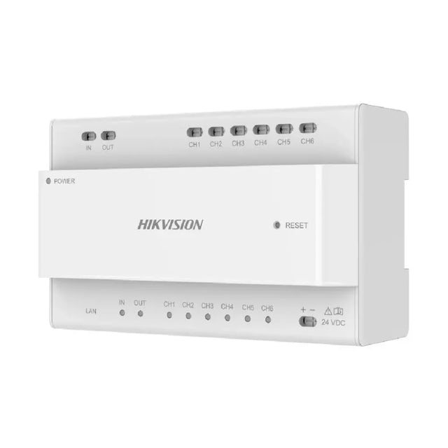 DS-KAD706Y-SP — Hikvision Y-Series 2-Wire Intercom Distributor (6 Port)