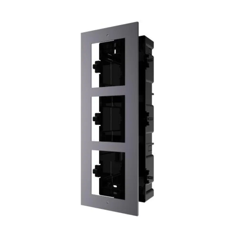 DS-KD-ACF3/PLASTIC — Hikvision Triple Module Flush-Mount Bracket for Modular Door Station
