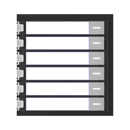 Hikvision DS-KD-KK Nametag Module — 6-Button, IP65, KD8 Modular Door Station