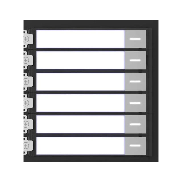 Hikvision DS-KD-KK Nametag Module — 6-Button, IP65, KD8 Modular Door Station