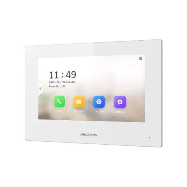 Hikvision DS-KH6320-LE1 7" Indoor Intercom Monitor — PoE, No App, White