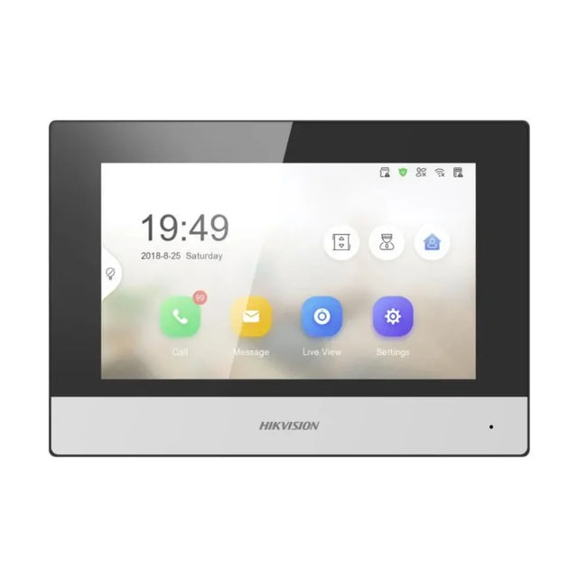 Hikvision DS-KH6320-WTE2 7" Two-Wire Indoor Intercom Monitor — Wi-Fi, White — image 1