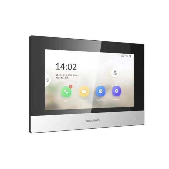 Hikvision DS-KH6320-WTE2 7" Two-Wire Indoor Intercom Monitor — Wi-Fi, White