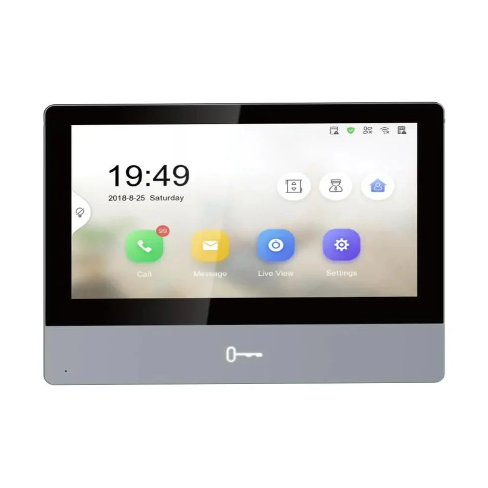 Hikvision DS-KH8350-WTE1 7" Indoor Intercom Monitor — Wi-Fi, PoE, Hik-Connect