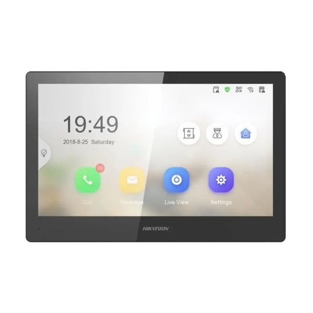 Hikvision DS-KH8520-WTE1 10" Indoor Intercom Monitor — Wi-Fi, PoE, Black