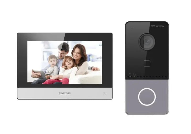 Hikvision DS-KIS603-P(B) Black IP Video Intercom Kit – 2MP Door Station & 7-inch Wi-Fi Monitor