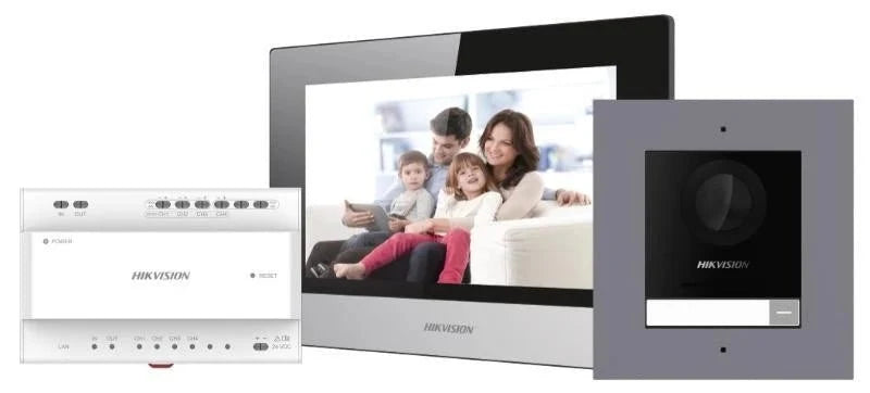 Hikvision DS-KIS702 2-Wire Video Intercom Kit — 2MP Door Station, 7" Monitor, Black, Surface Mount — image 2