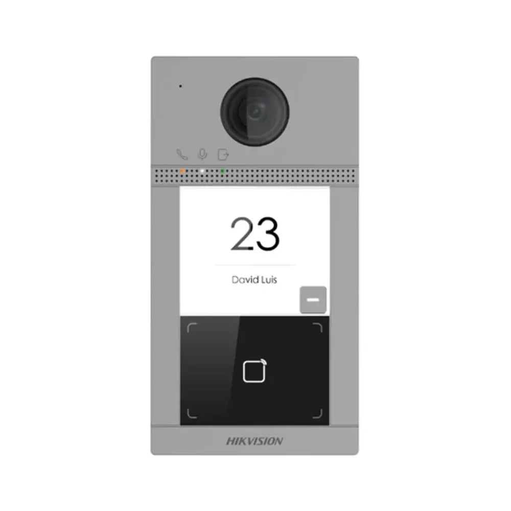 Hikvision DS-KV8113-WME1/Flush Aluminium Villa Door Station — 2MP, 1-Button, WiFi, IP65 IK08
