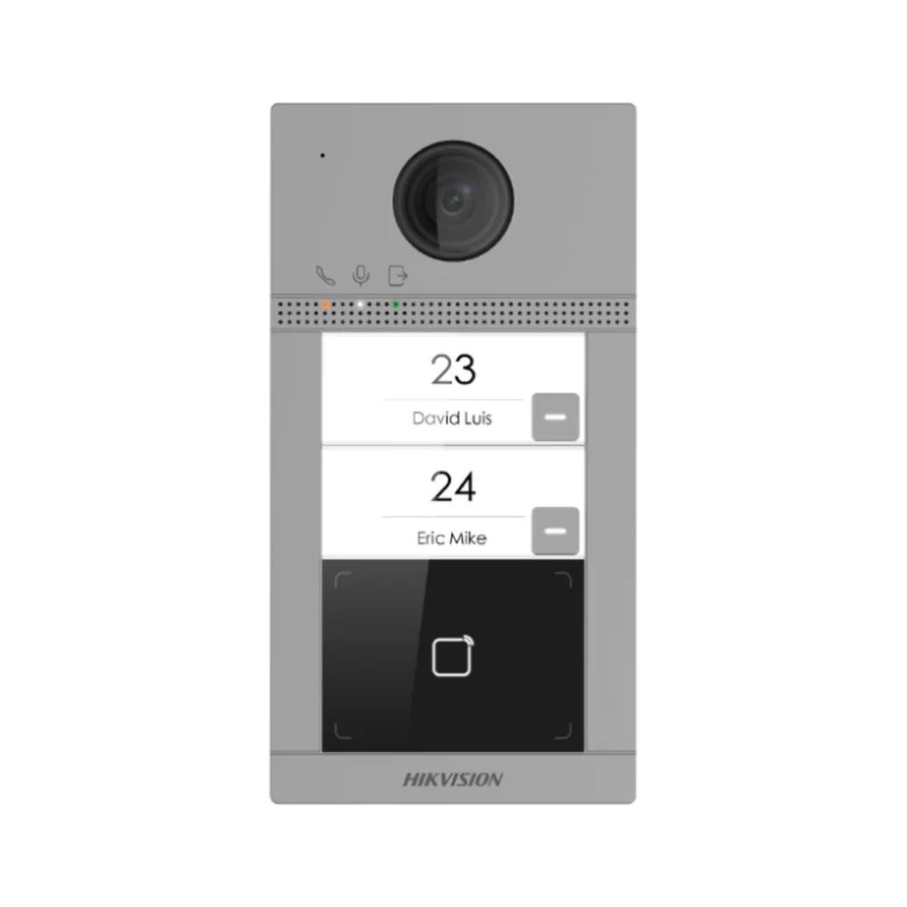 Hikvision DS-KV8213-WME1/Flush Aluminium Villa Door Station — 2MP, 2-Button, WiFi, IP65 IK08