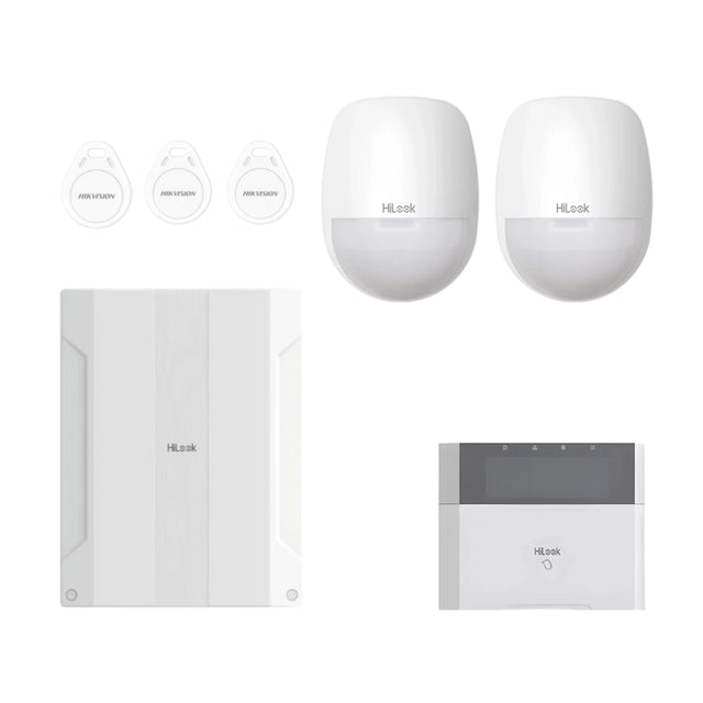 HiLook HA-ALARM-KIT1 — 8-Zone Wired Alarm System Kit (Panel, Keypad, 2x PIR, 3x Tags) — image 1