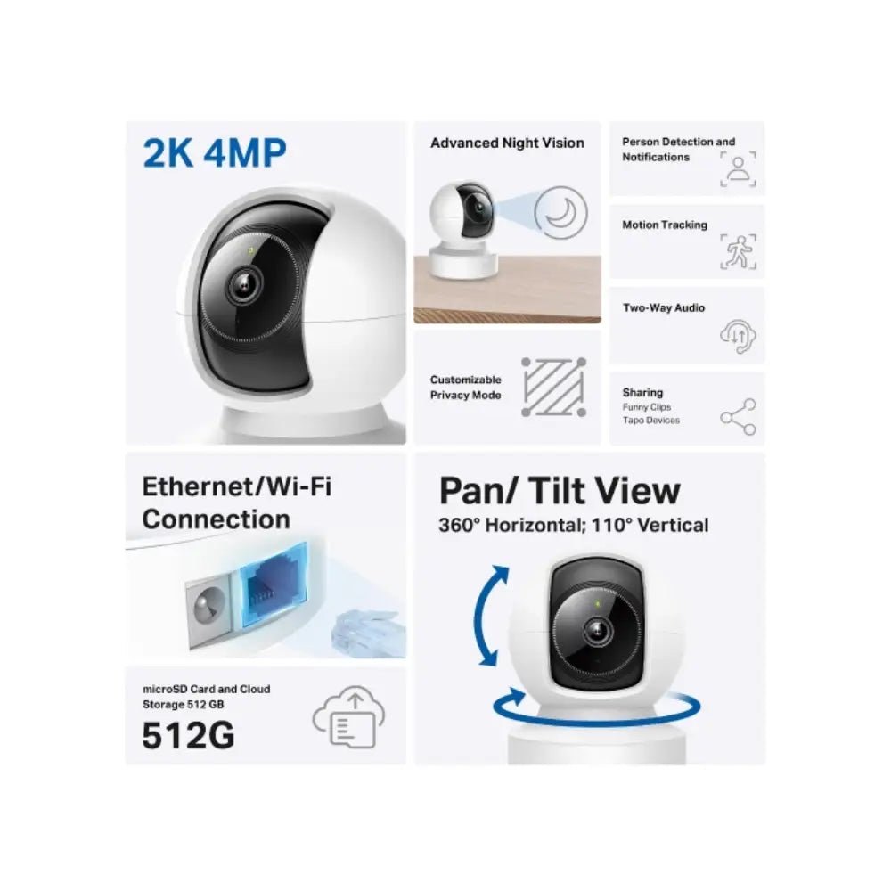 TP-Link Tapo C222 2K QHD Pan/Tilt Wi-Fi Security Camera — image 3