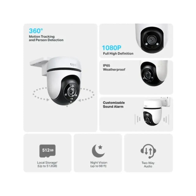 TP-Link Tapo TC40 Outdoor Pan Tilt Wi-Fi Security Camera | 1080p, 360°, Night Vision