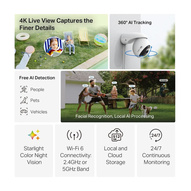 TP-Link Tapo TC46 4MP Outdoor Pan & Tilt Wi-Fi Security Camera