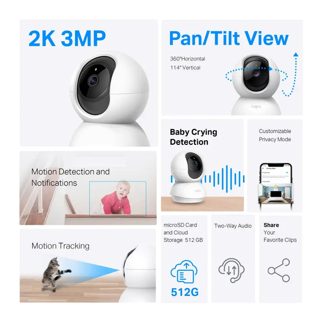 TP-Link Tapo TC71 Pan/Tilt Home Security Wi-Fi Camera