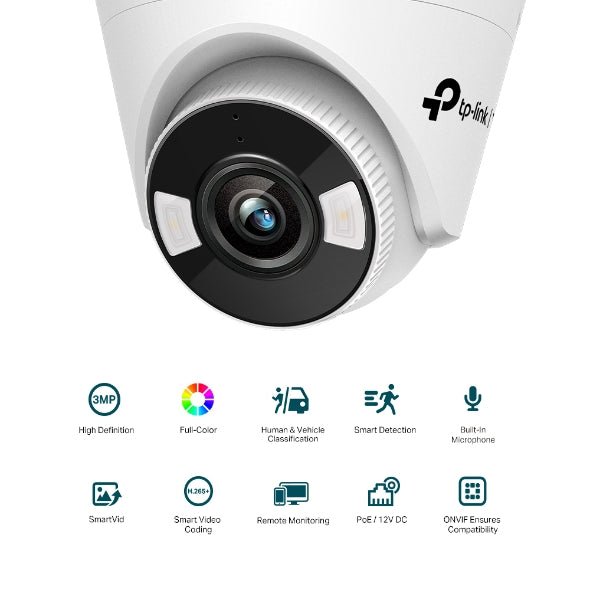 TP-Link VIGI 3MP Full-Colour Turret Network Camera - VIGI C430(4MM)