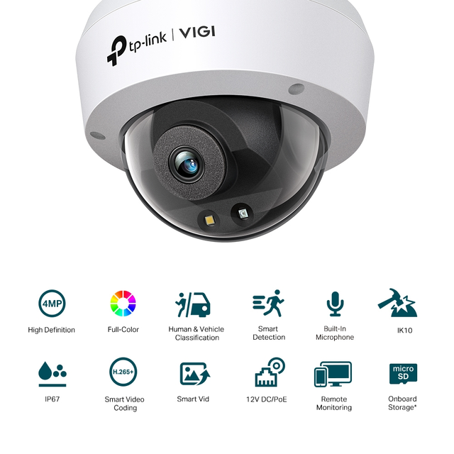 TP-Link VIGI C240 4MP Full-Colour Dome Network Camera (2.8mm)