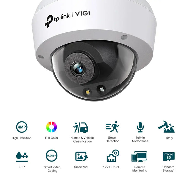 TP-Link VIGI C240 4MP Full-Colour Dome Network Camera (4mm Lens)